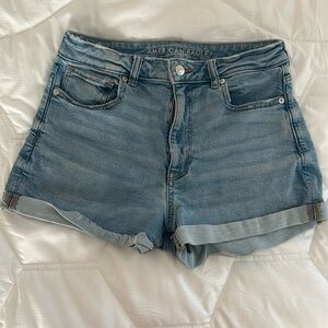 American Eagle denim shorts. High waisted, slightly distressed.